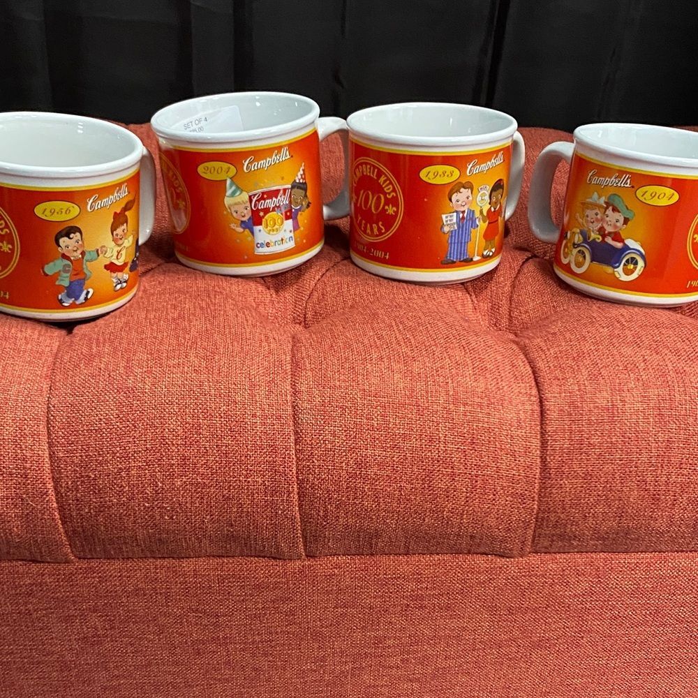 Campbell's Soup Kids 100 Year Celebration Mugs Set of 4 2003